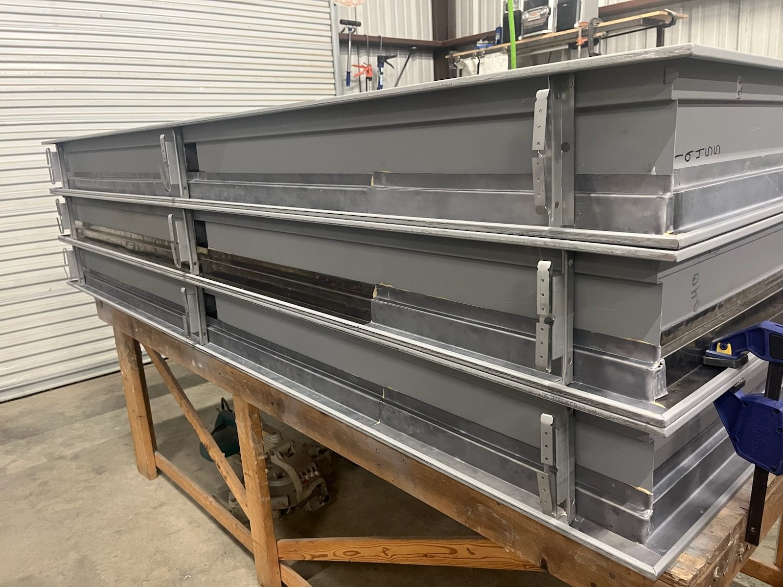 Completed lead-lined shielding assemblies by East Texas Shielding
