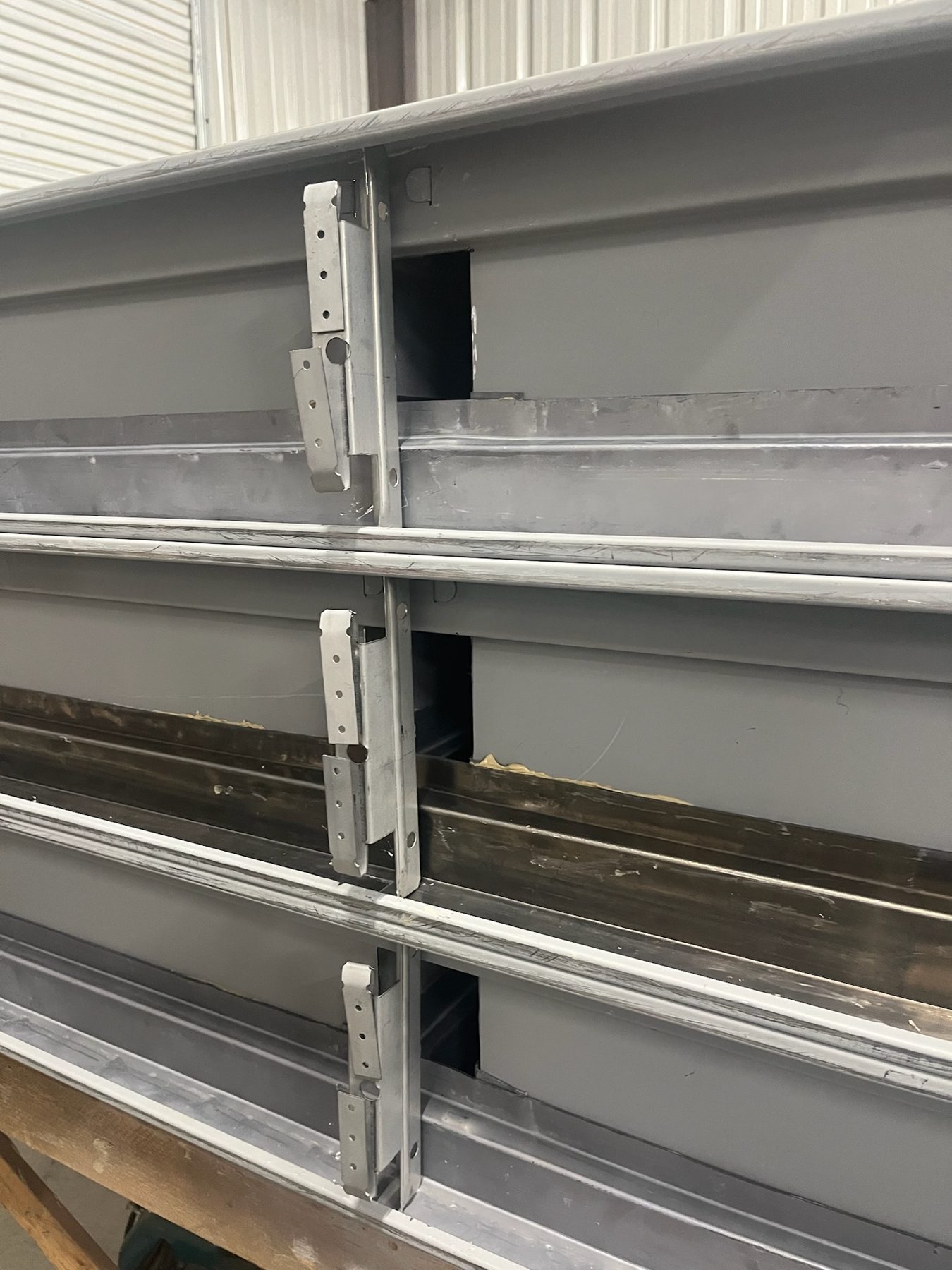 Finished shielded channel sections.